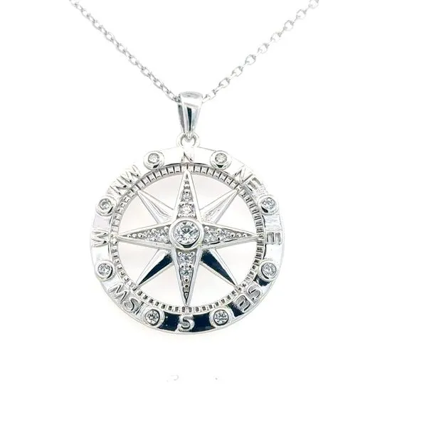 Sterling Silver Compass Rose Pendant Bryan Jewelry Prattville, AL
