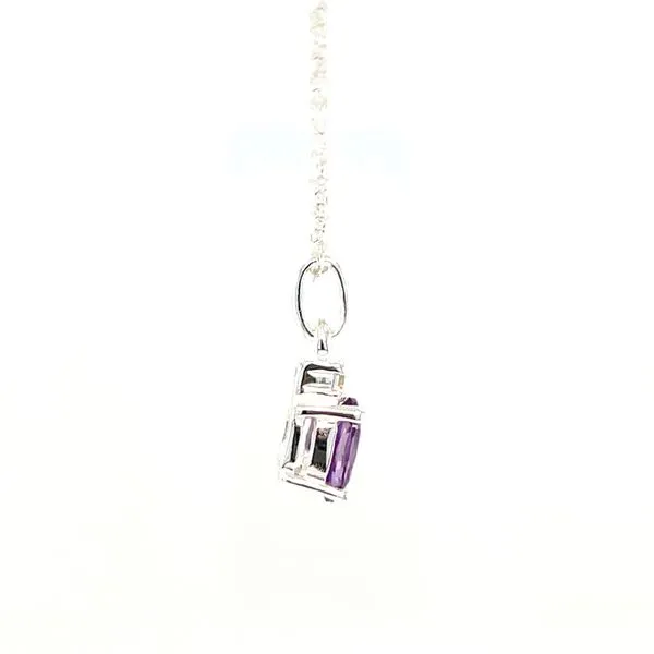 6x4 oval February simulated birthstone in sterling silver Image 2 Bryan Jewelry Prattville, AL