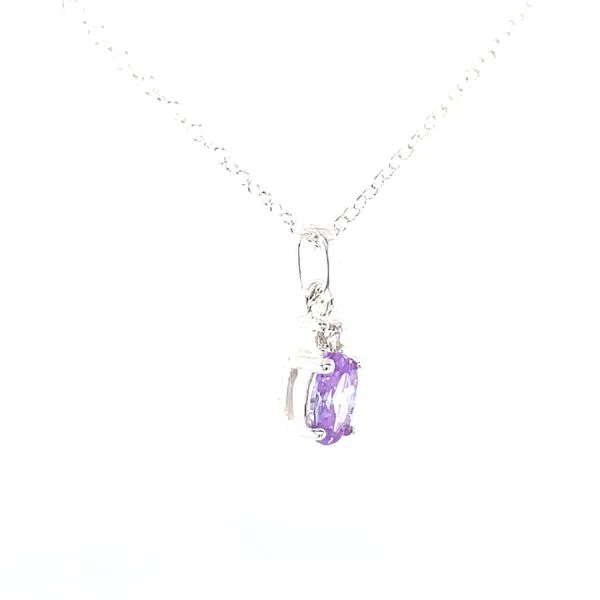 6x4 oval June simulated birthstone in sterling silver Image 3 Bryan Jewelry Prattville, AL