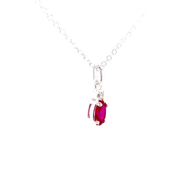 6x4 oval July simulated birthstone in sterling silver Image 3 Bryan Jewelry Prattville, AL