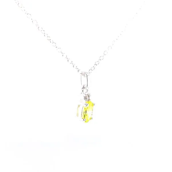 6x4 oval August simulated birthstone in sterling silver Image 3 Bryan Jewelry Prattville, AL