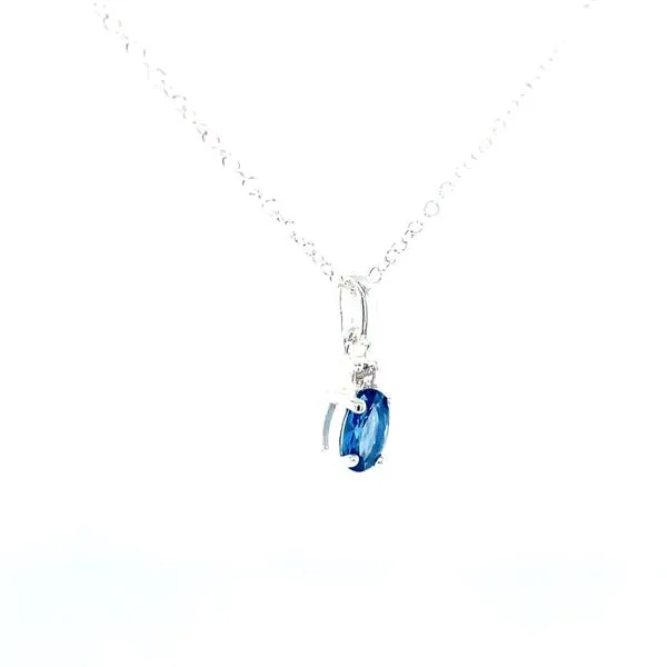 6x4 oval December simulated birthstone in sterling silver Image 3 Bryan Jewelry Prattville, AL