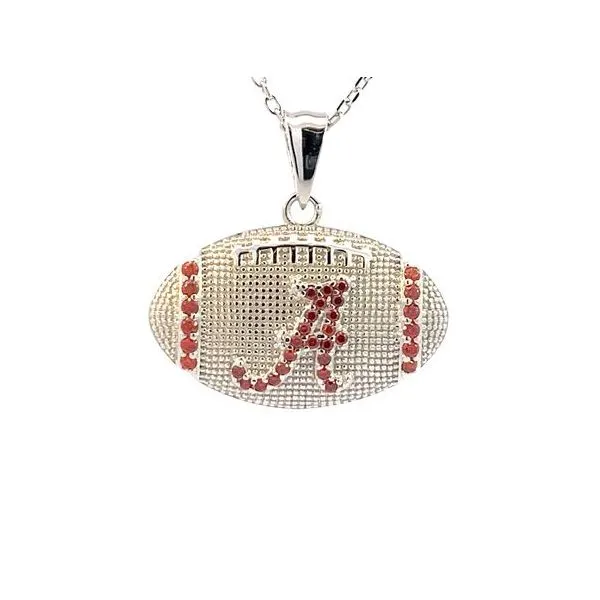 Sterling silver with script A in red stones Bryan Jewelry Prattville, AL