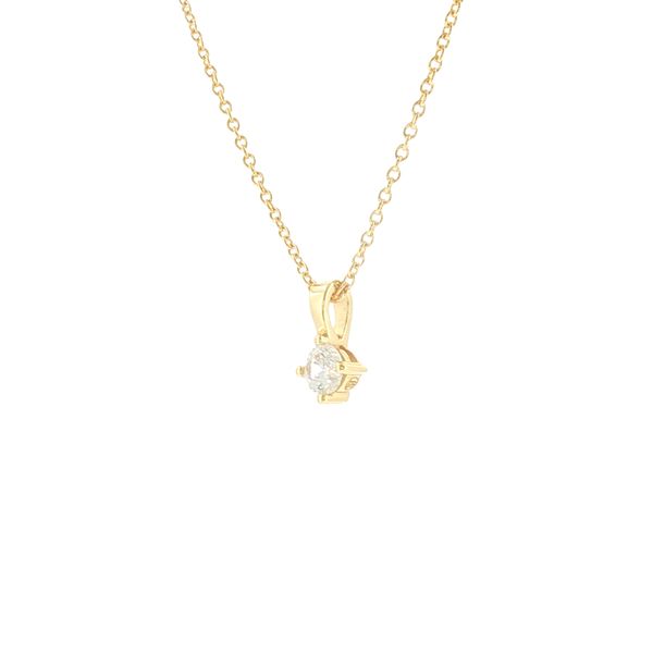 Delicate Sparkle. Everyday Elegance-Princess Piccolo Pendant in 18k Yellow Gold Plate Image 3 Bryan Jewelry Prattville, AL