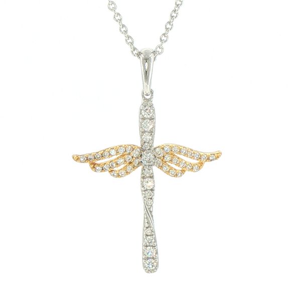 Two Tone Angel Wing Cross Pendant Bryan Jewelry Prattville, AL
