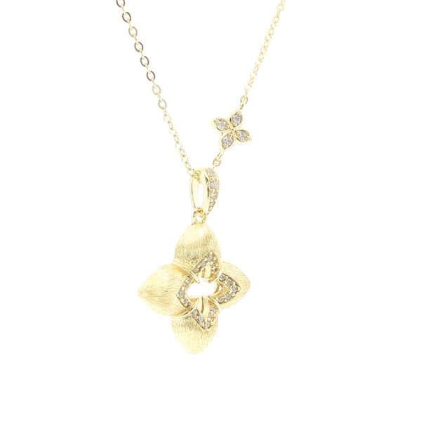 Sterling silver plated CZ Necklace on 18 inch adjustable chain Image 2 Bryan Jewelry Prattville, AL