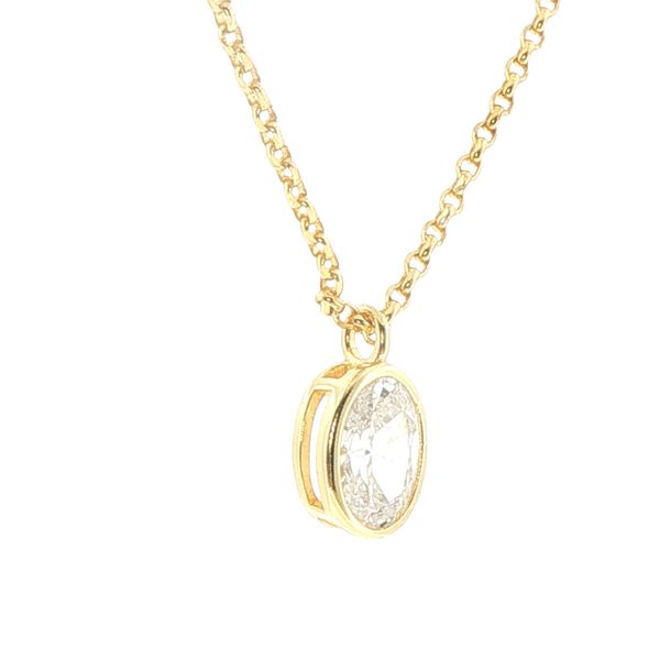 Sardinien Ovale Gold-Plated CZ Necklace Image 2 Bryan Jewelry Prattville, AL