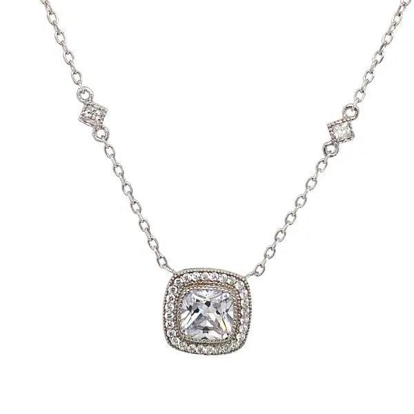 Cushion cut halo pendant Bryan Jewelry Prattville, AL