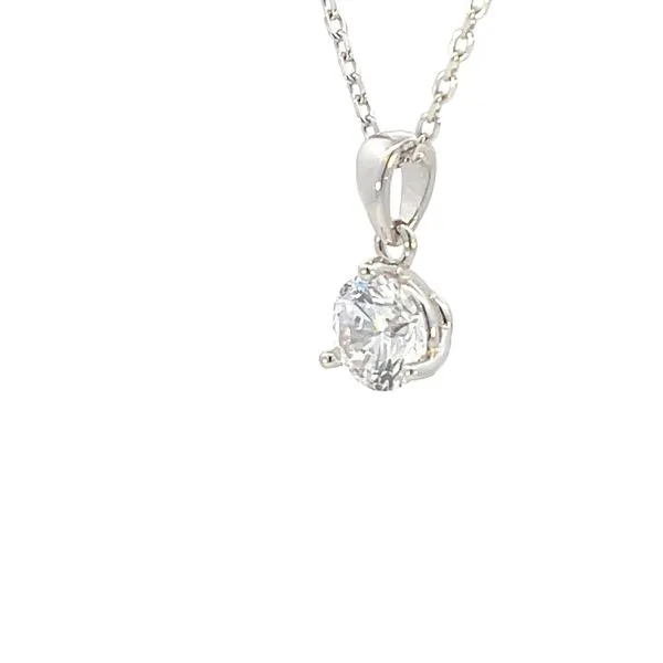 Martini style sterling silver pendant with 2ct size Swarovski stone Image 2 Bryan Jewelry Prattville, AL