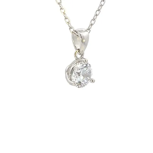 Martini style sterling silver pendant with 2ct size Swarovski stone Image 3 Bryan Jewelry Prattville, AL