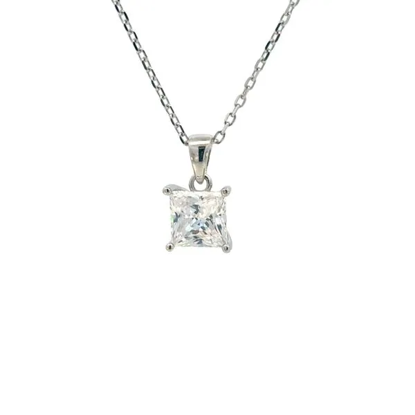 Princess cut sterling silver cz pendant 2ct size Bryan Jewelry Prattville, AL