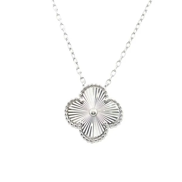 Shine in Style: Sterling Silver Fixed Clover Station Pendant Bryan Jewelry Prattville, AL