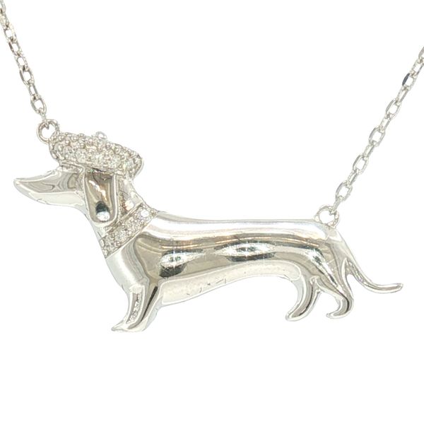 Playful Charm: Dachshund Diamond Accent Necklace Bryan Jewelry Prattville, AL