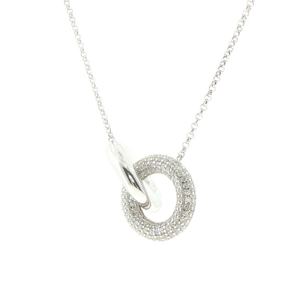 Carrara Due Piccolo Sterling Silver Necklace Image 2 Bryan Jewelry Prattville, AL
