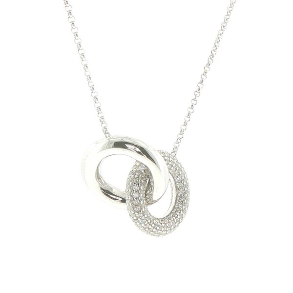 Carrara Due Piccolo Sterling Silver Necklace Image 3 Bryan Jewelry Prattville, AL