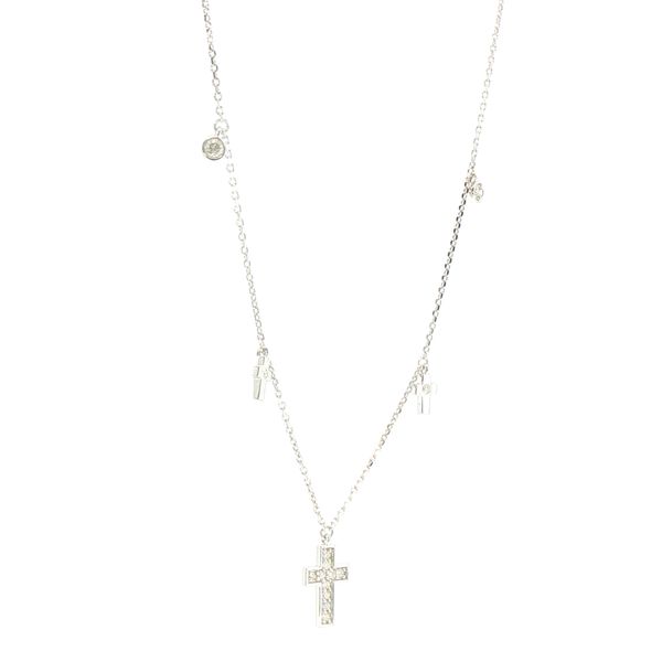 Diamond Cross Station Necklace Image 2 Bryan Jewelry Prattville, AL