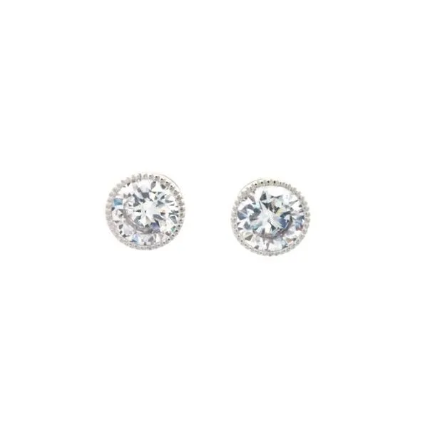 10mm CZ in Sterling Silver earrings Bryan Jewelry Prattville, AL