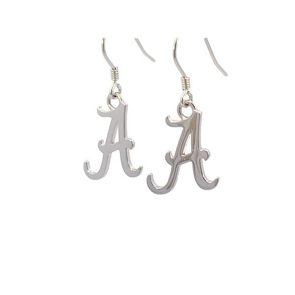 Script A earrings in sterling silver Image 3 Bryan Jewelry Prattville, AL