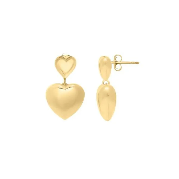 Double heart drop earrings Bryan Jewelry Prattville, AL