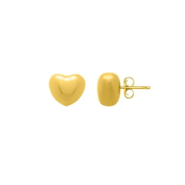 Puffed heart studs Bryan Jewelry Prattville, AL