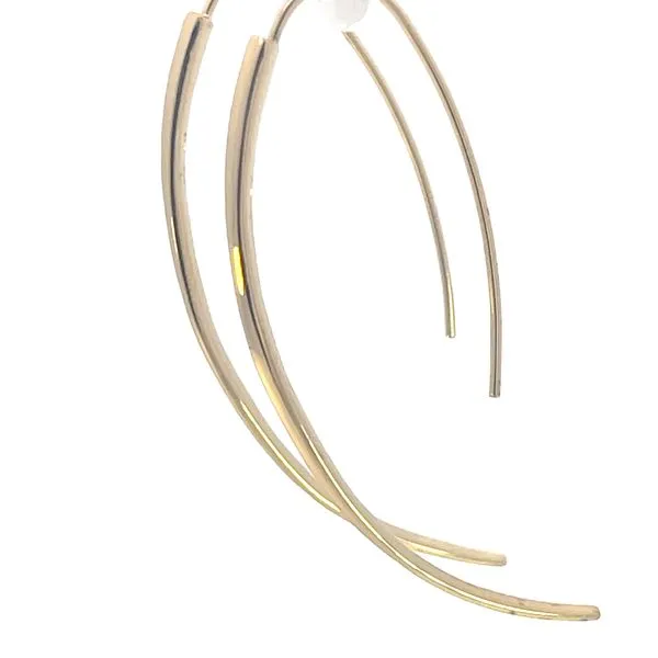 Joryel Vera Yellow Vermeil modern hoop earrings Image 2 Bryan Jewelry Prattville, AL