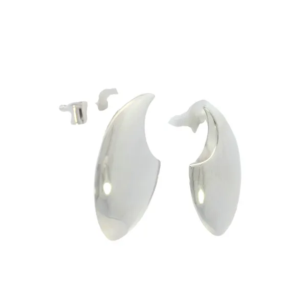 Joryel Vera Oval Eclipse Sterling Silver Earrings Image 3 Bryan Jewelry Prattville, AL