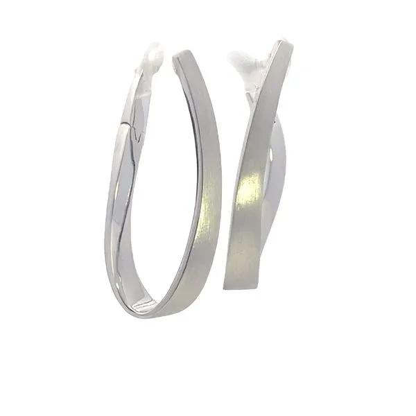 Joryel Vera- Modern Oval Shaped Hoop Earrings Image 3 Bryan Jewelry Prattville, AL