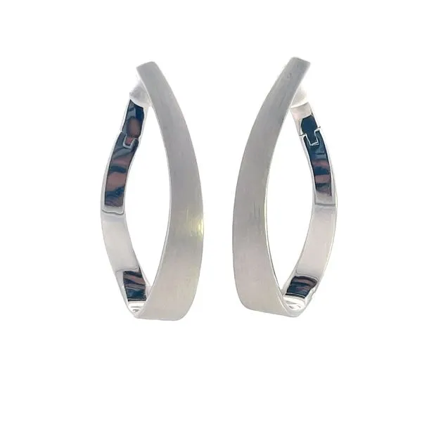 Joryel Vera- Modern Oval Shaped Hoop Earrings Image 4 Bryan Jewelry Prattville, AL