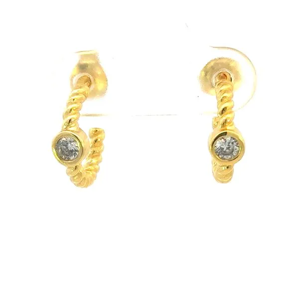 Fashion hoop earrings witth CZ Image 2 Bryan Jewelry Prattville, AL