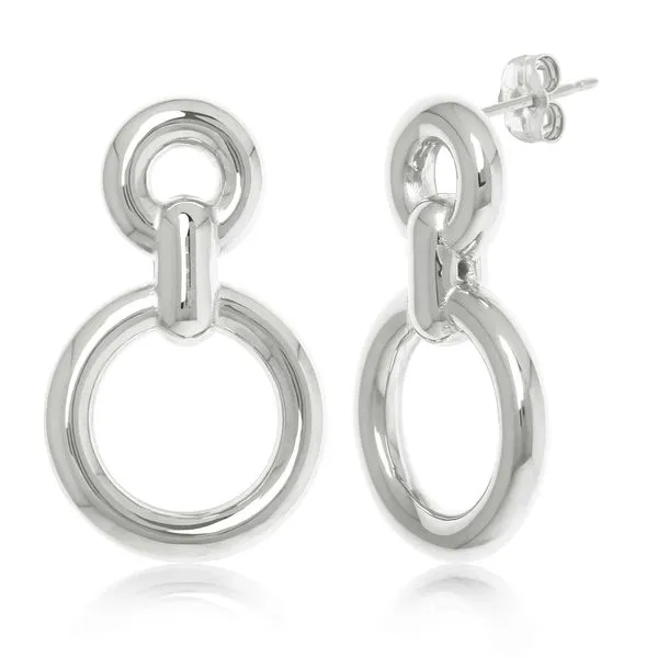Sterling Silver Linked Double Donut Post Style Earrings Bryan Jewelry Prattville, AL