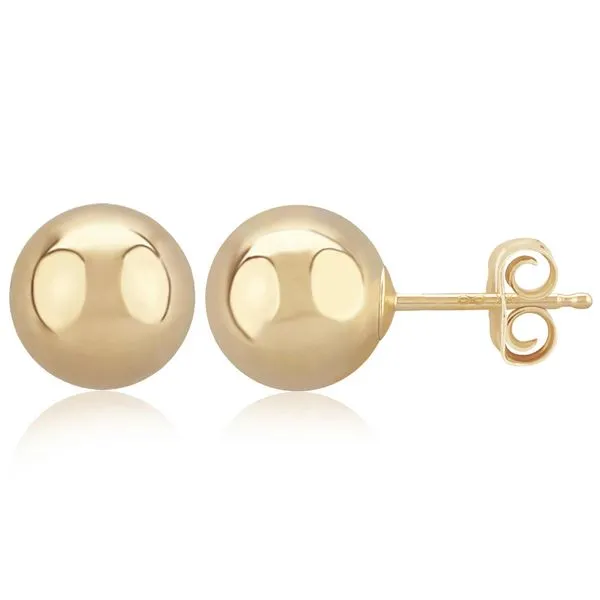 Sterling Silver Vermeil 8mm Ball Stud Earrings Bryan Jewelry Prattville, AL
