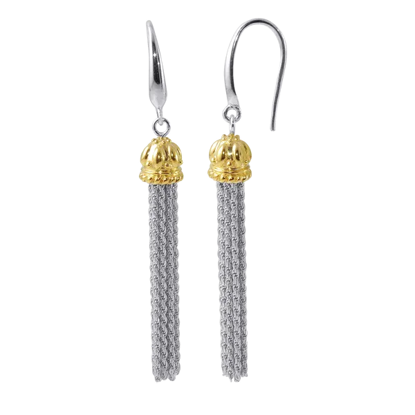 Charles Garnier Poggi Silver tassel earring with 18k vermeil Bryan Jewelry Prattville, AL