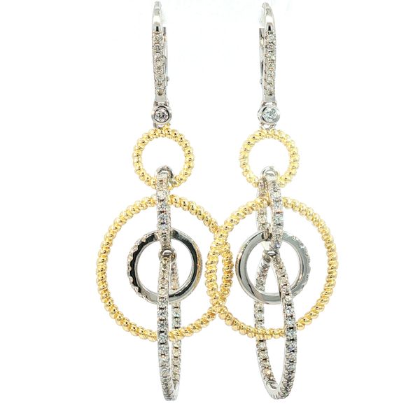 Playful Circles of Style - sterling silver and yellow gold plated earrings Bryan Jewelry Prattville, AL