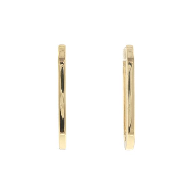Modern Lines. Sleek Confidence.-Capizzi Pianura Medio Earrings in 18k Yellow Gold Plate Image 3 Bryan Jewelry Prattville, AL