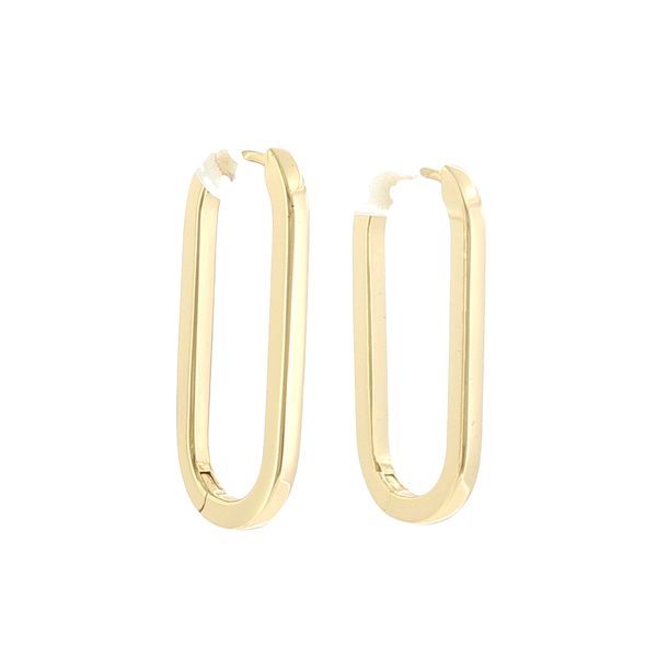Modern Lines. Sleek Confidence.-Capizzi Pianura Medio Earrings in 18k Yellow Gold Plate Bryan Jewelry Prattville, AL