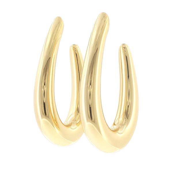 Smooth Curves. Everyday Shine-Goccia Pianura Medio Earrings in Yellow Image 2 Bryan Jewelry Prattville, AL