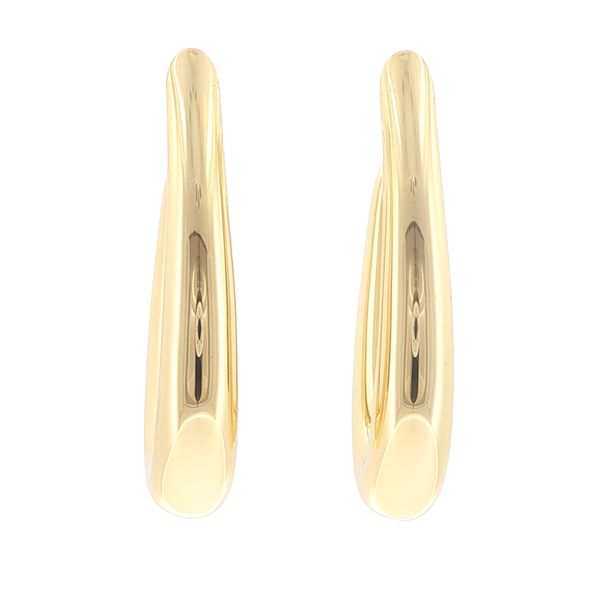 Smooth Curves. Everyday Shine-Goccia Pianura Medio Earrings in Yellow Image 3 Bryan Jewelry Prattville, AL