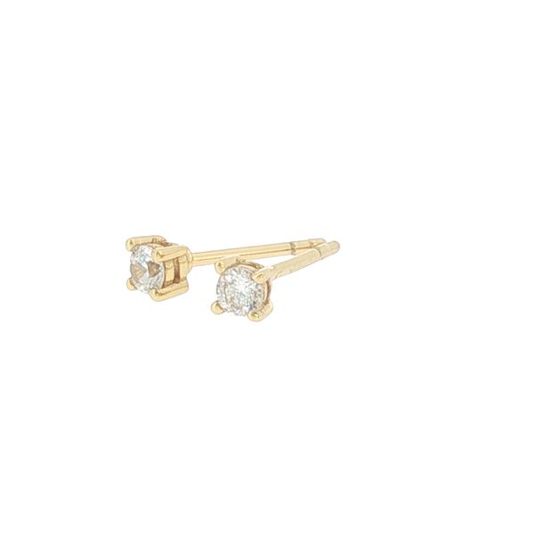 Petite Sparkle. Timeless Style.-Princess Piccolo Earrings in Yellow Image 3 Bryan Jewelry Prattville, AL