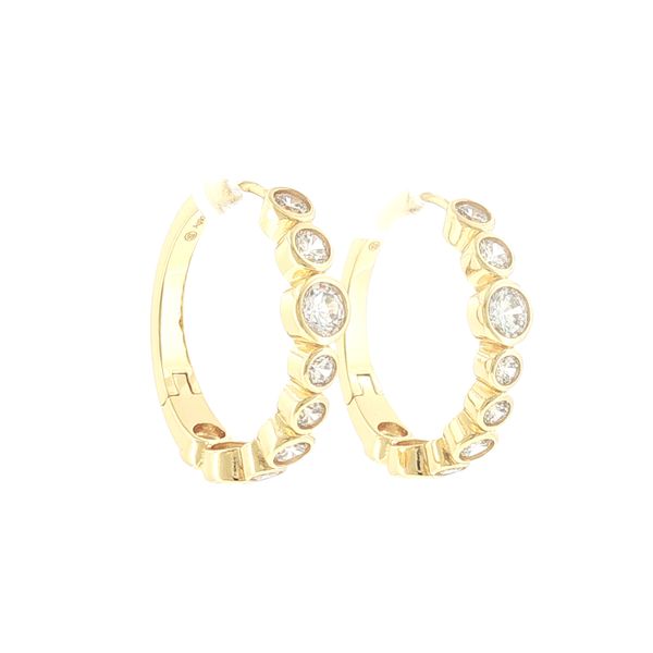 Golden Sparkle with Modern Rhythm.-Sardinien Creolo Earrings Image 2 Bryan Jewelry Prattville, AL