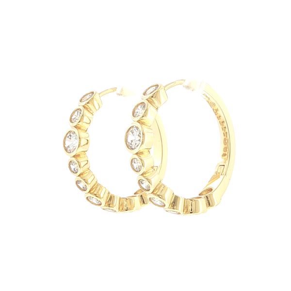 Golden Sparkle with Modern Rhythm.-Sardinien Creolo Earrings Image 3 Bryan Jewelry Prattville, AL