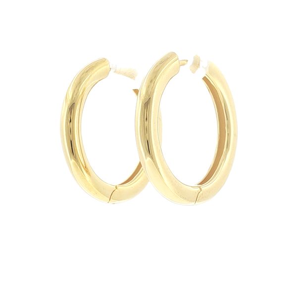 Bold Gold Shine with Effortless Everyday Style.-Carrara Pianura Grande Earrings Image 2 Bryan Jewelry Prattville, AL