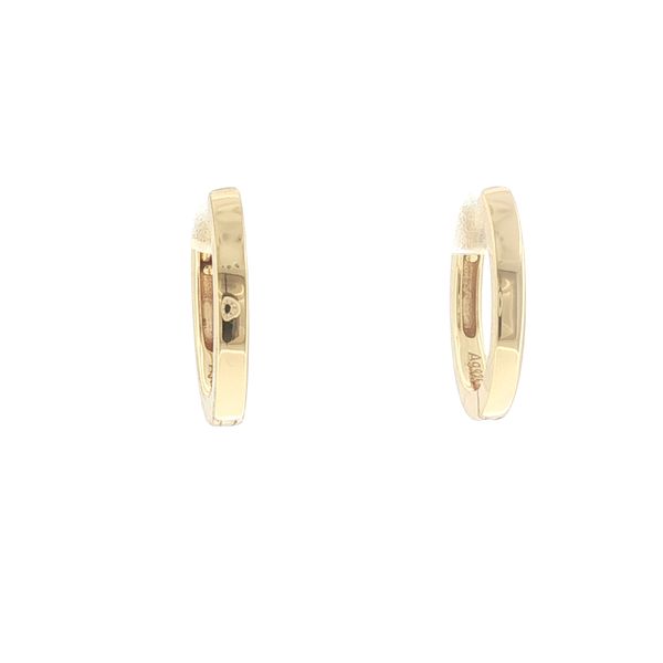 Modern Gold Hoops with Clean Sculptural Style.-Ellera Pianura Medio Earrings Image 3 Bryan Jewelry Prattville, AL