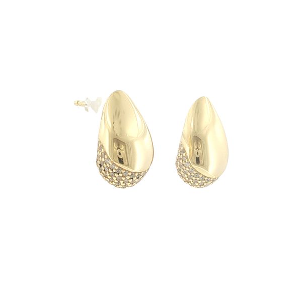 Golden Elegance with a Sparkling Edge.-Goccia Earrings Image 2 Bryan Jewelry Prattville, AL