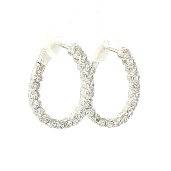 Sideways Hoop Earrings Image 2 Bryan Jewelry Prattville, AL