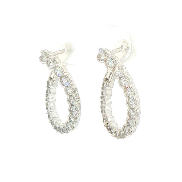 Sideways Hoop Earrings Image 3 Bryan Jewelry Prattville, AL