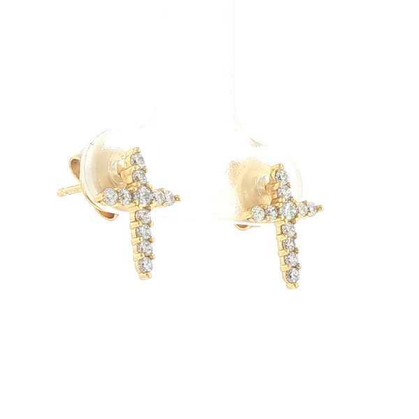 Cross Stud Earrings Image 2 Bryan Jewelry Prattville, AL