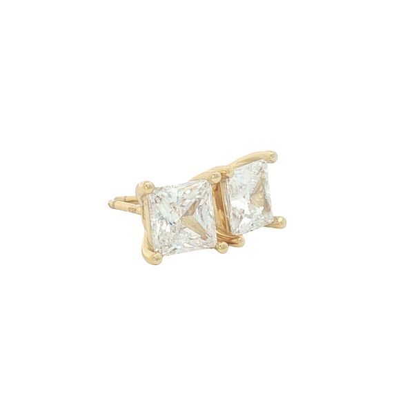 Swarovski Crystal Stud Earrings in Sterling Silver Yellow Plated Image 2 Bryan Jewelry Prattville, AL
