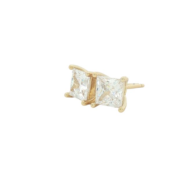 Swarovski Crystal Stud Earrings in Sterling Silver Yellow Plated Image 3 Bryan Jewelry Prattville, AL