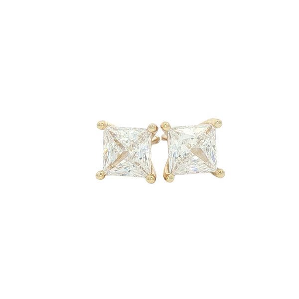 Swarovski Crystal Stud Earrings in Sterling Silver Yellow Plated Bryan Jewelry Prattville, AL