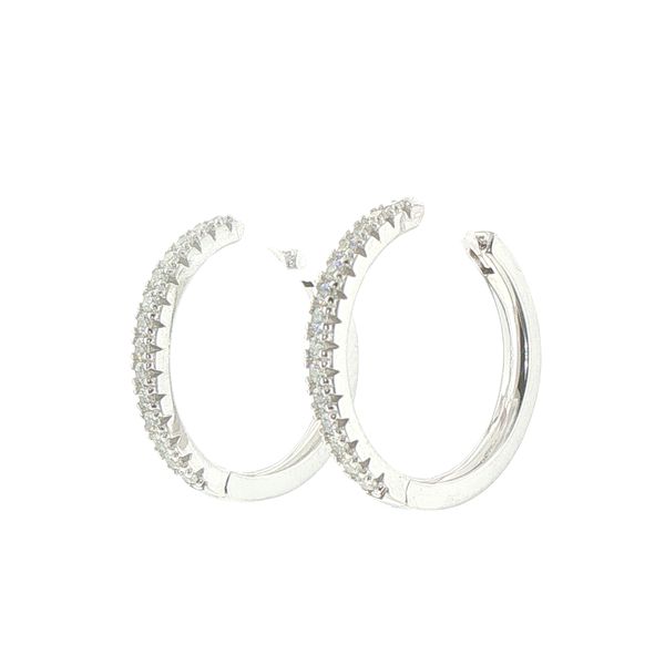 Ellera Grande Sterling Silver Hoop Earrings Image 3 Bryan Jewelry Prattville, AL